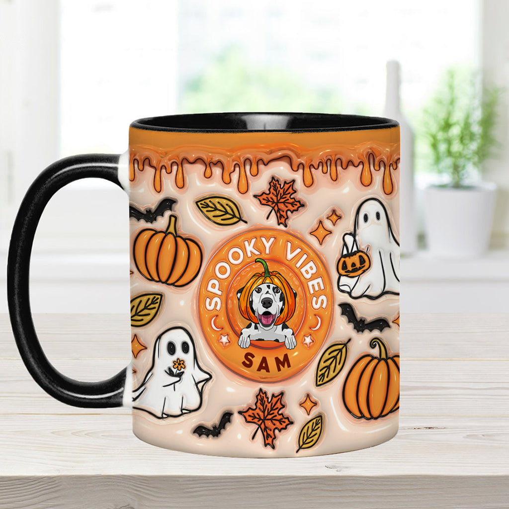 Gruselige Stimmung! Geisterfall – Personalisierte Tasse mit Hundemotiv
