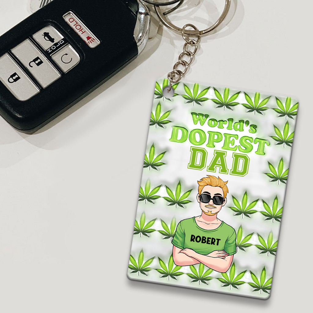 Dopest Dad Ever - Personalized Father Keychain