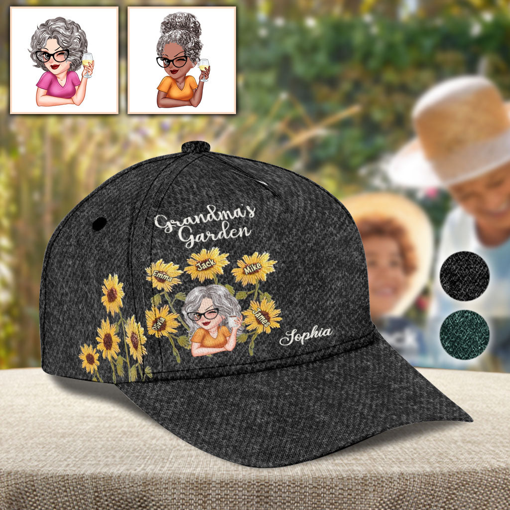 Grandma's Garden Wild Flowers - Personalized Grandma Classic Cap