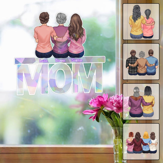 Love You Mom - Personalized Mother Suncatcher Decal