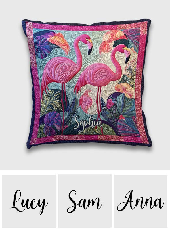 Wunderschöner Flamingo – personalisiertes Flamingo-Kissen