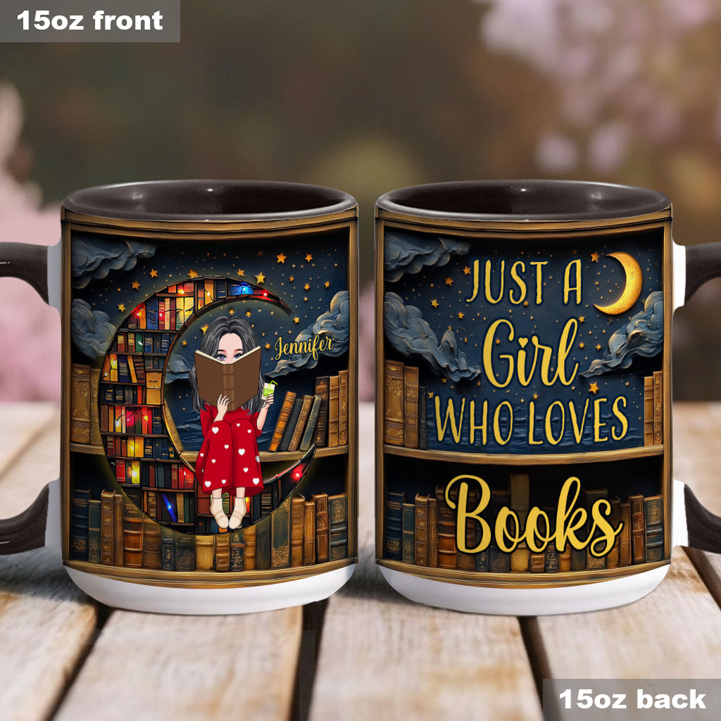 Mug personnalisé « Juste une fille qui aime les livres »