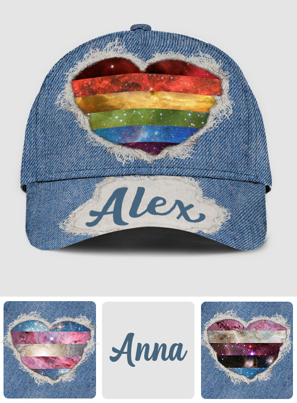 Pride Rainbow Galaxy – Personalisierte klassische LGBT-Unterstützungskappe