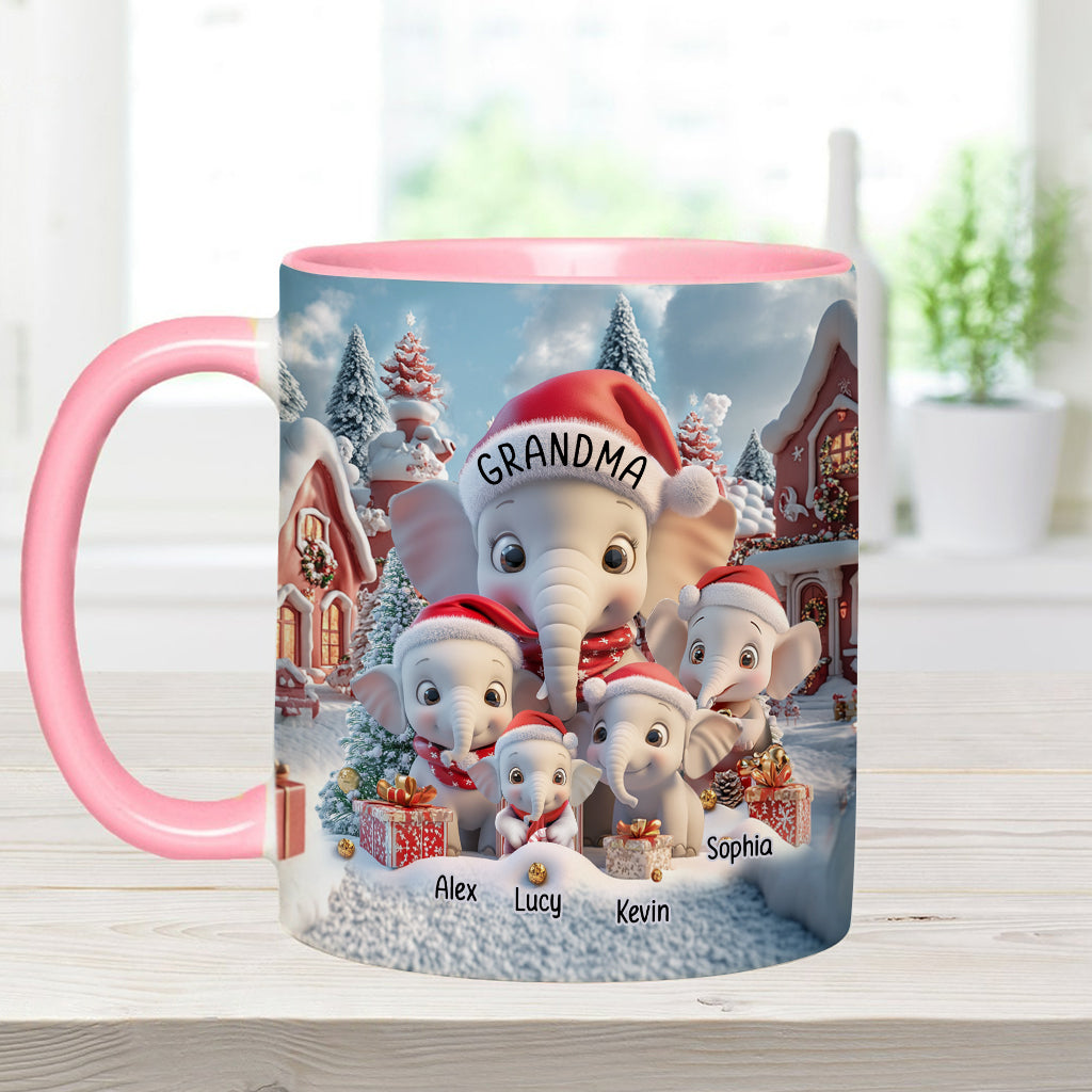 Beliebiger Titel: Niedlicher Elefant – Personalisierte Tasse mit Oma-Akzent