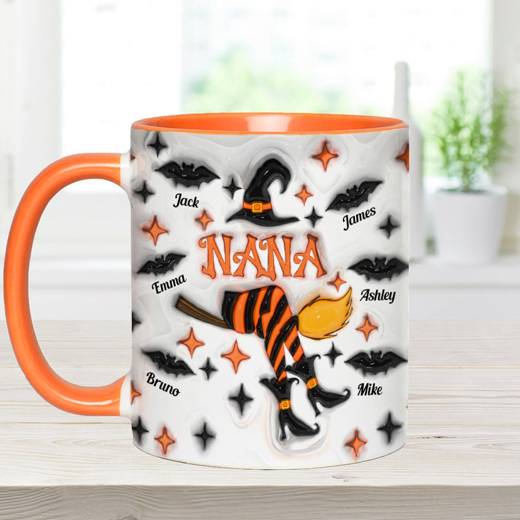 Nana Liffe/ Grandma Life/ Mama Life... - Personalized Grandma Accent Mug