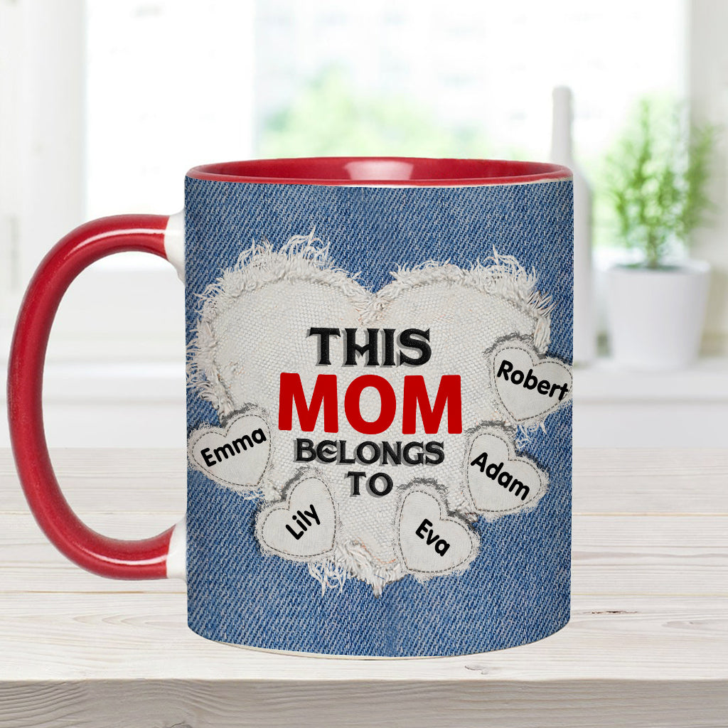 This Mom Belongs To - Personalized Mother Accent Mug