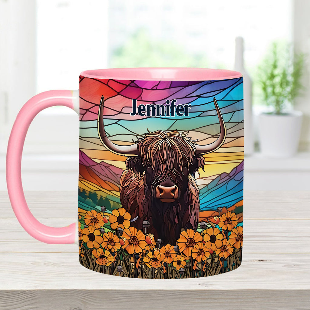 Liebe Hochlandrinder - Personalisierte Tasse
