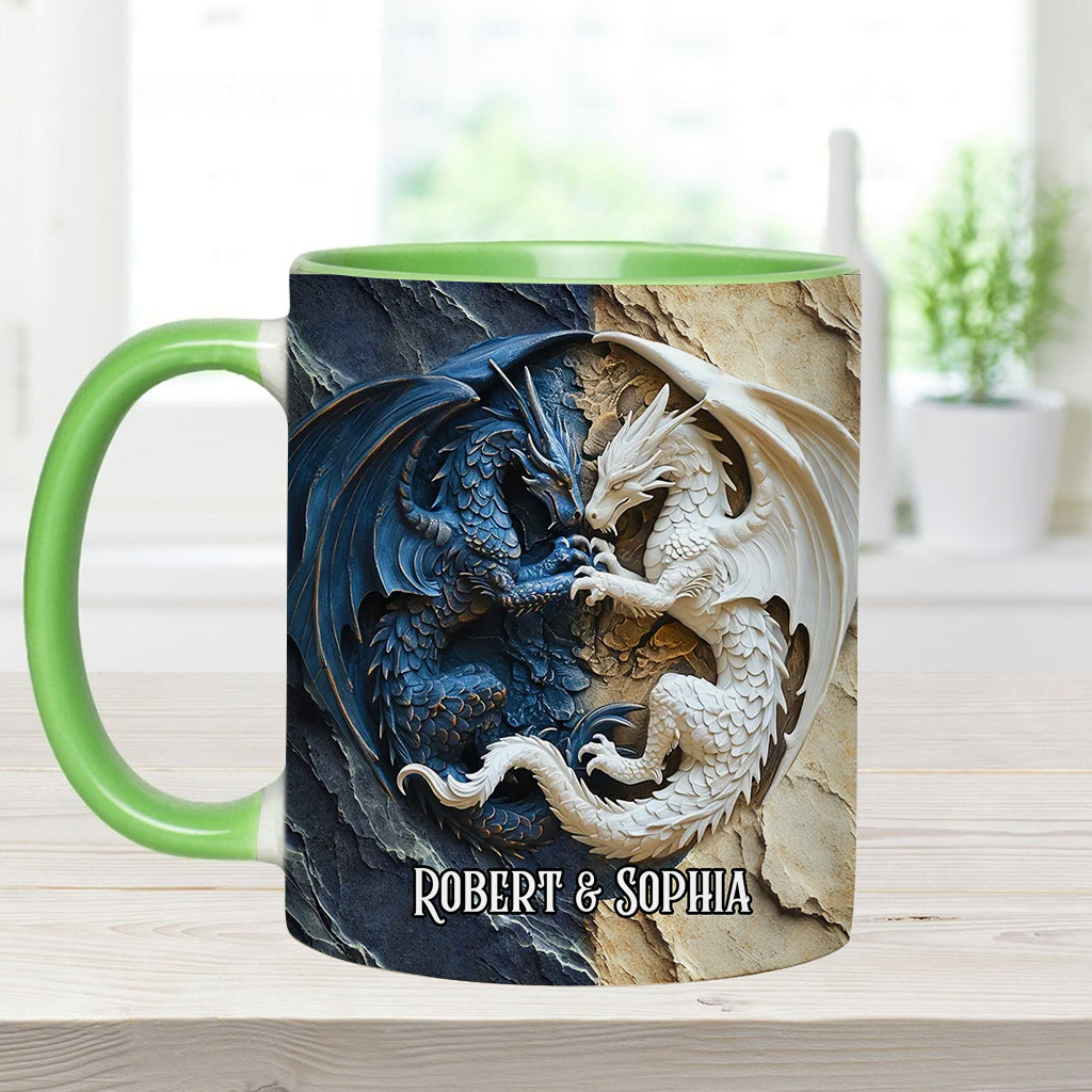 Personalisierte Tasse mit Drachenmotiv