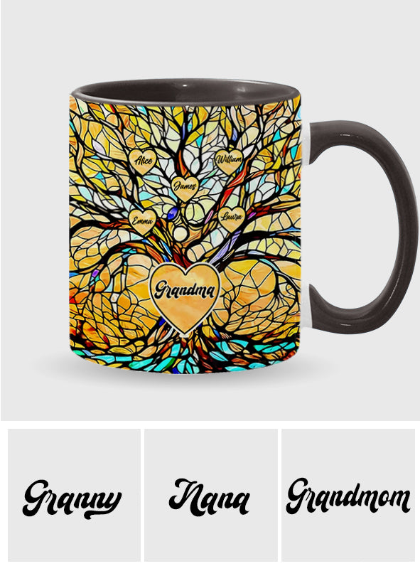 Our Family Tree - Personalized Grandma Accent Mug