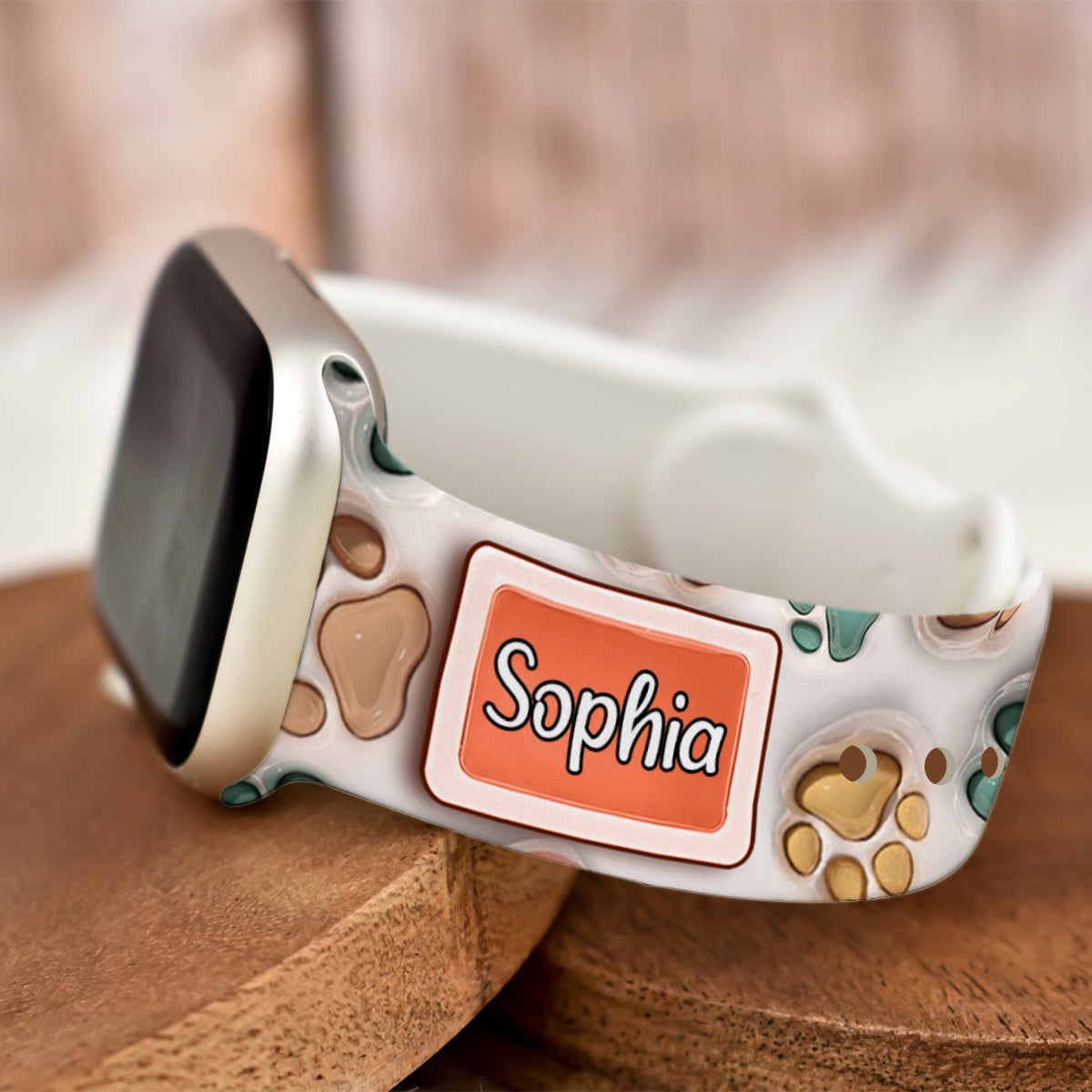 Meilleure maman de chien et meilleur papa de chat au monde - Bracelet Apple Watch personnalisé pour chien