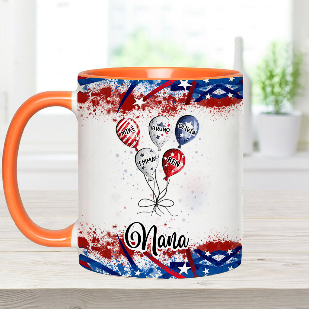 Grandma's Sweethearts - Personalized Grandma Accent Mug