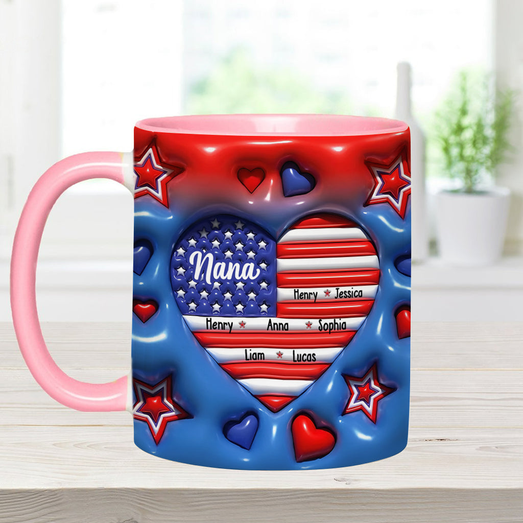Grandma Nana Mom - Personalized Grandma Accent Mug