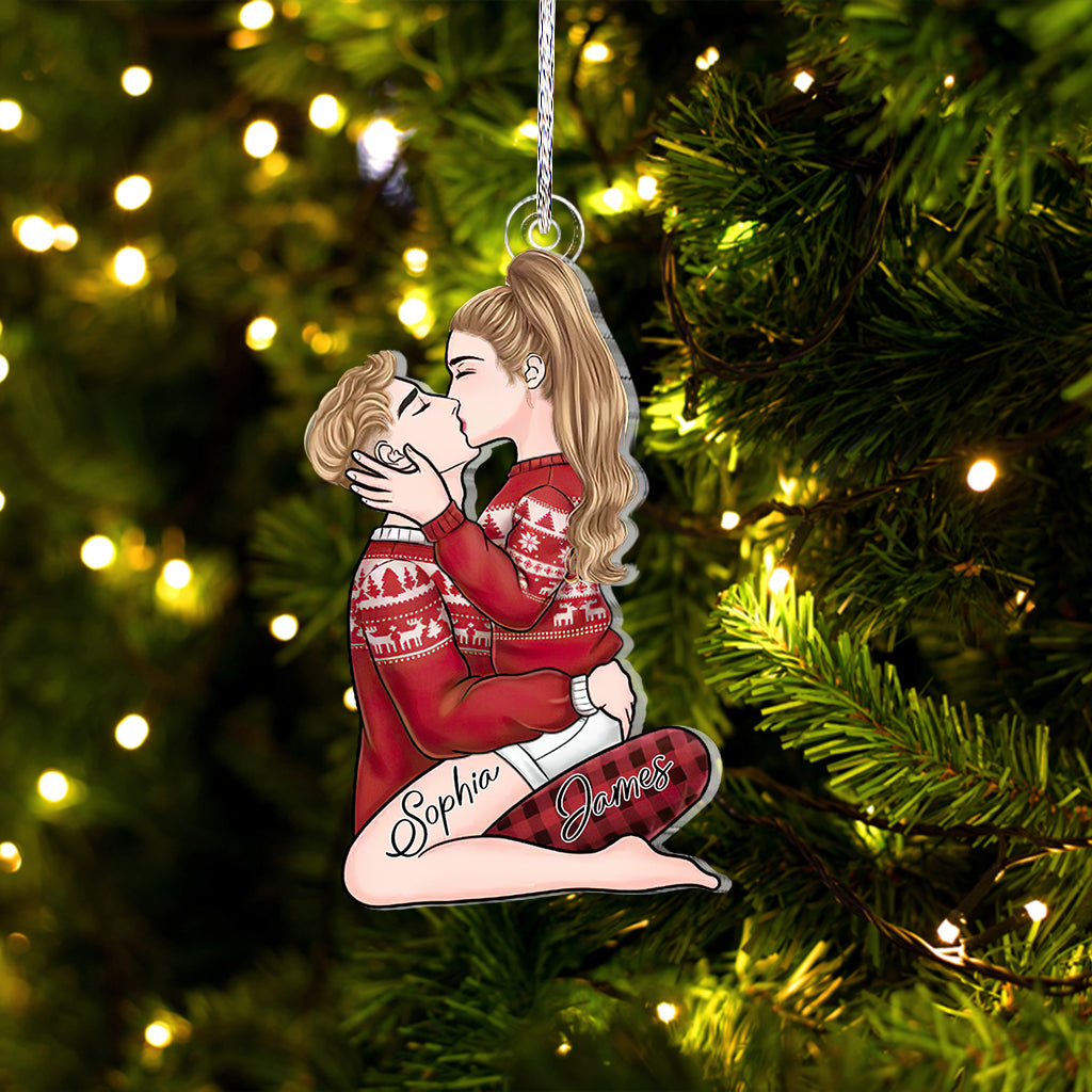 I Love You - Personalized Couple Custom Shaped Ornament
