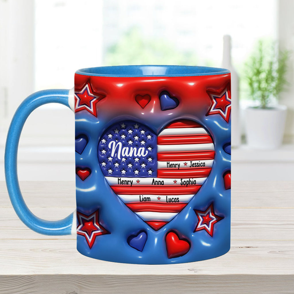 Grandma Nana Mom - Personalized Grandma Accent Mug