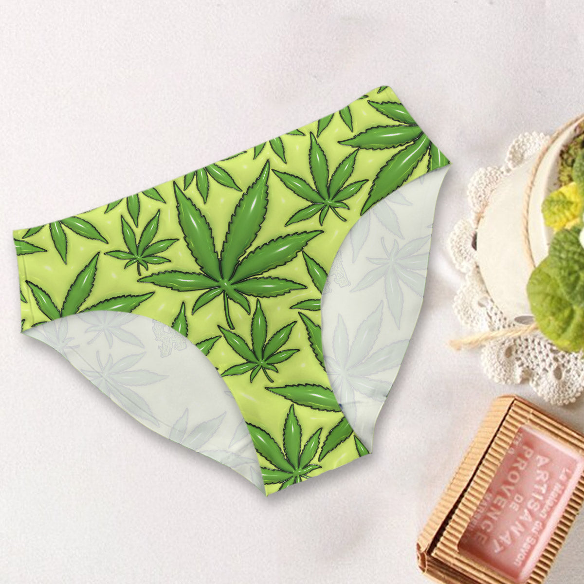 Hit Me Harder - Personalisierte Weed-Damenslips