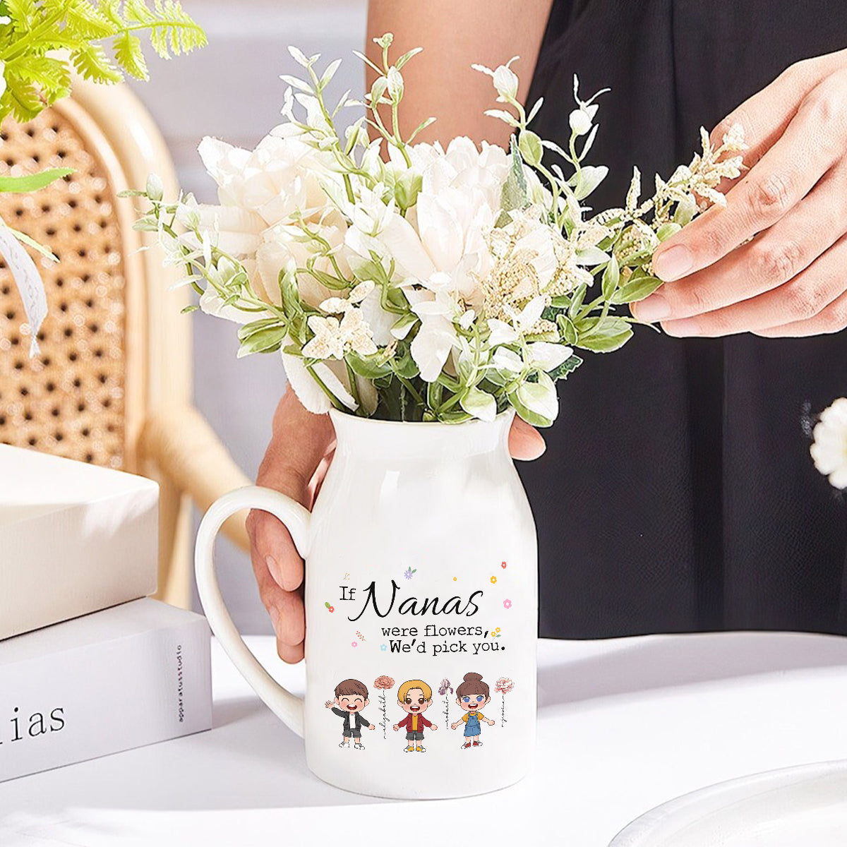 If Nana Were Flowers - Personalized Grandma Ceramic Flower Vase