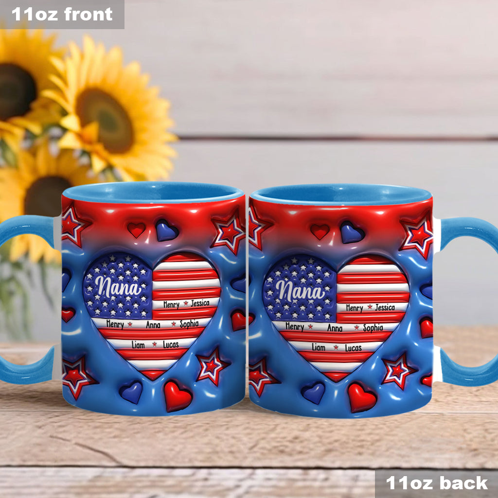 Grandma Nana Mom - Personalized Grandma Accent Mug