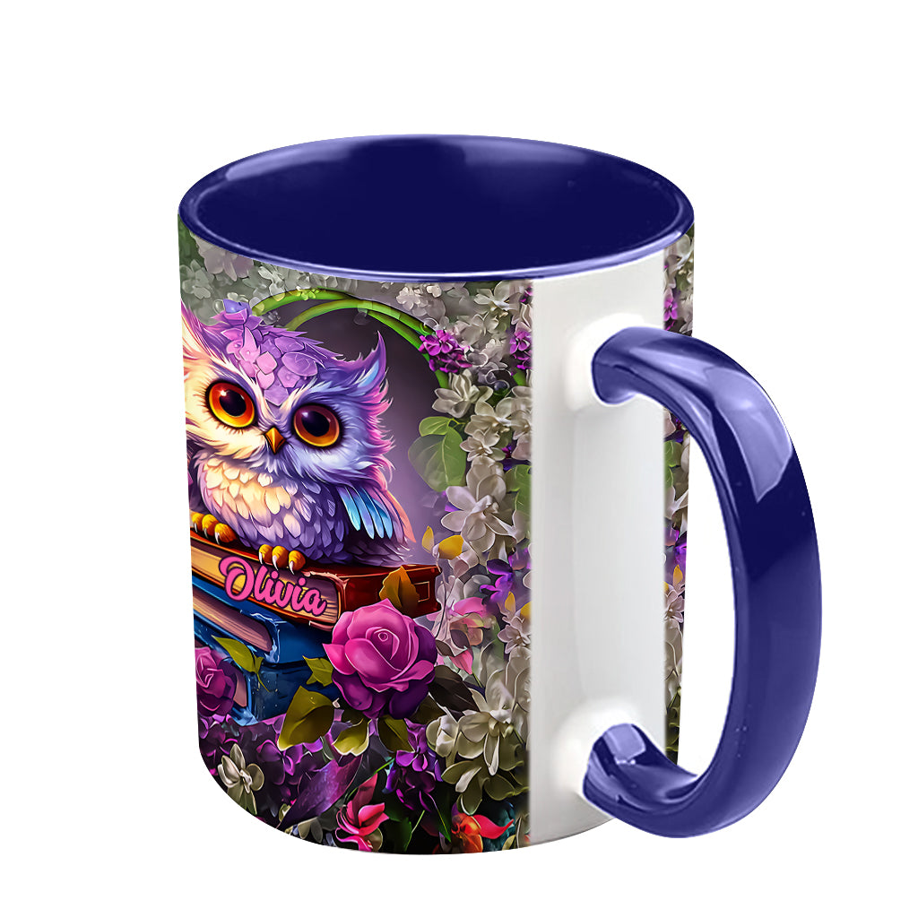 Mug personnalisé « Magnifique hibou pour les amoureux des livres »