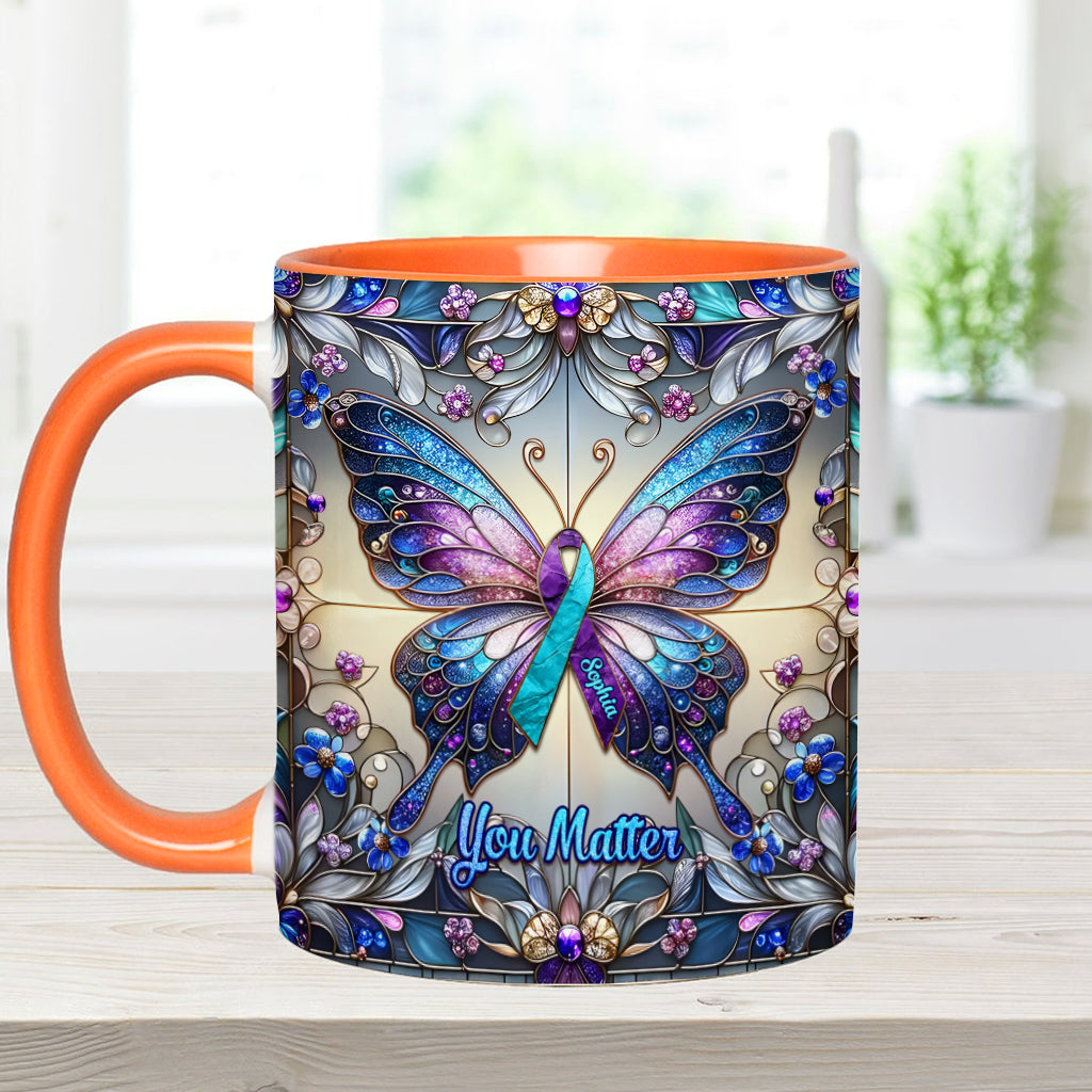 You Matter - Personalized Suicide Prevention Accent Mug