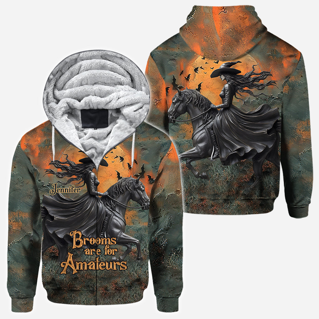 Brooms Are For Amateurs - Personalized Horse All Over Shirt
