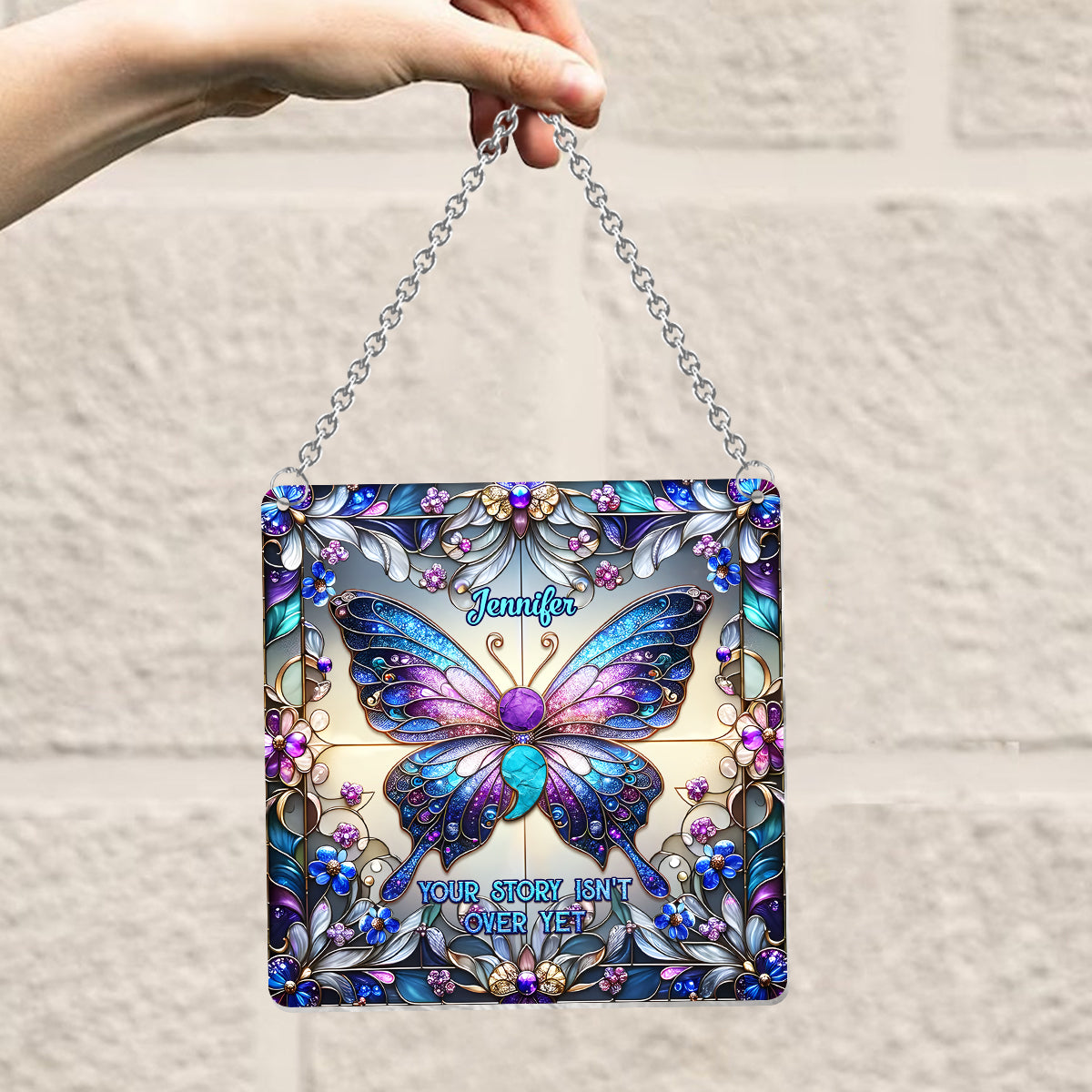 Your Story Isn't Over Yet - Personalized Suicide Prevention Window Hanging Suncatcher Ornament