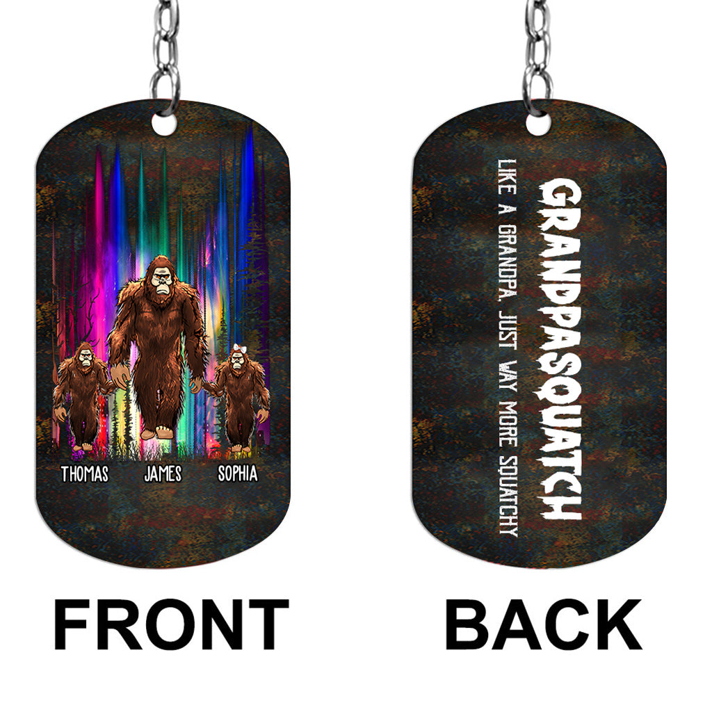 Grandpasquatch - Personalized Grandpa Stainless Steel Keychain