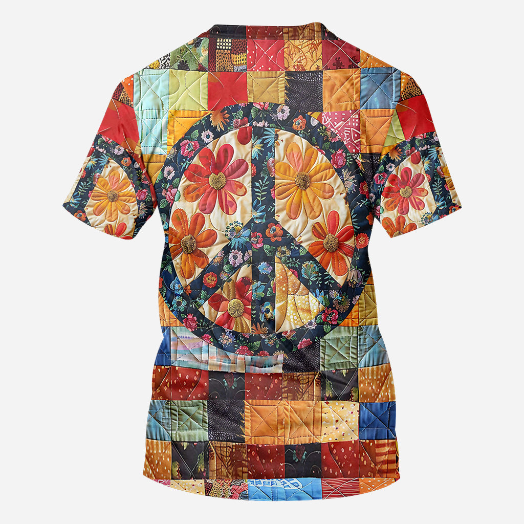 T-shirt hippie personnalisé Trippie Hippie Sign - T-shirt intégral hippie