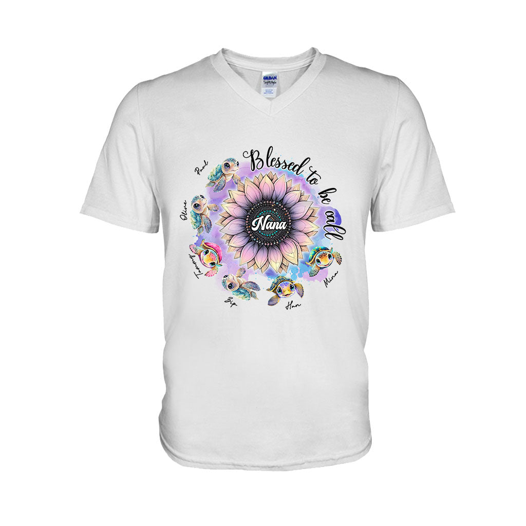Blessed To Be Called Nana Any Title - Personalized Grandma T-shirt And Hoodie