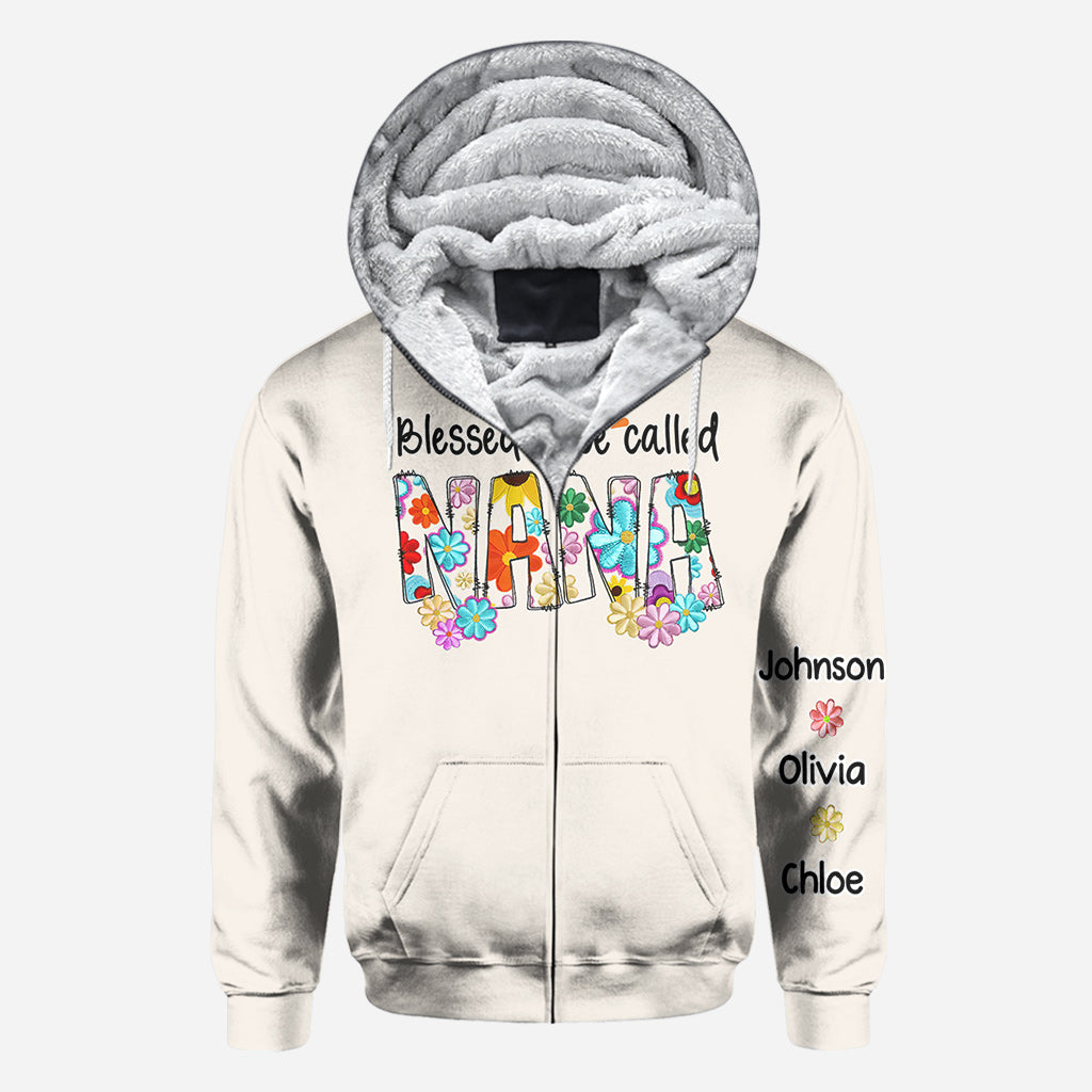 Blessed To Be Called Nana Floral Style - Personalized Grandma All Over Shirt