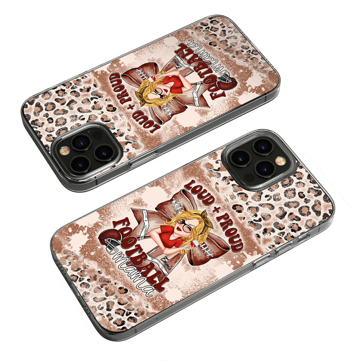 Coque de téléphone transparente personnalisée « Football Loud Proud » (Tous titres)