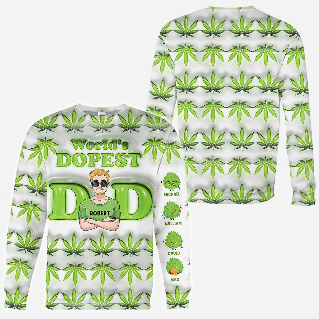 Dopest Dad Ever - Personalized Father All Over Shirt