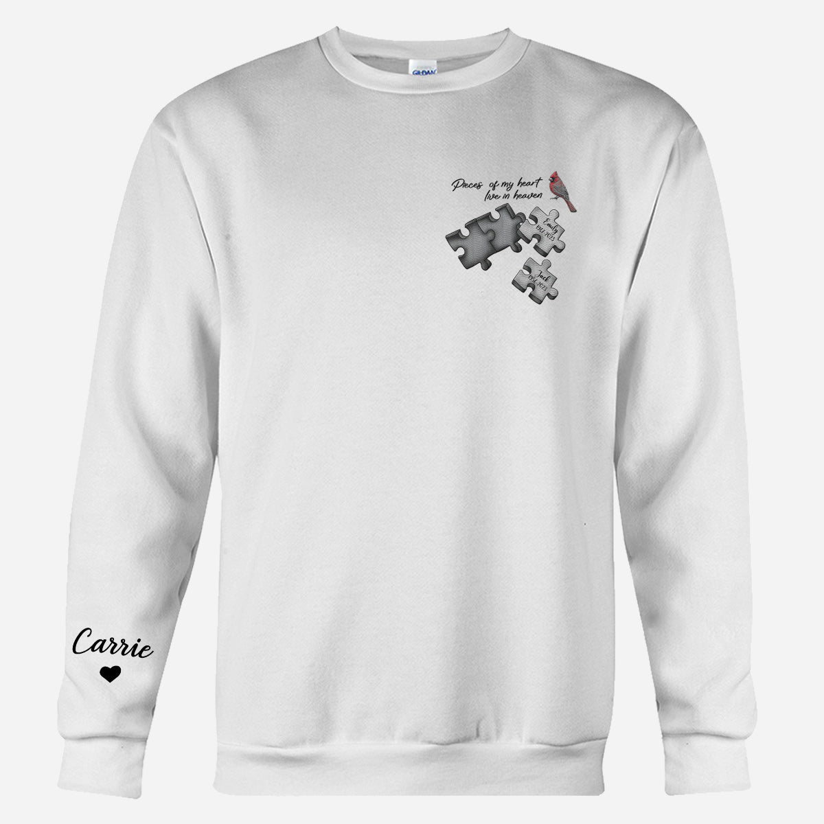 Memorial Butterfly Dragonfly Heaven Feather - Personalized Memorial Embroidered Sweater