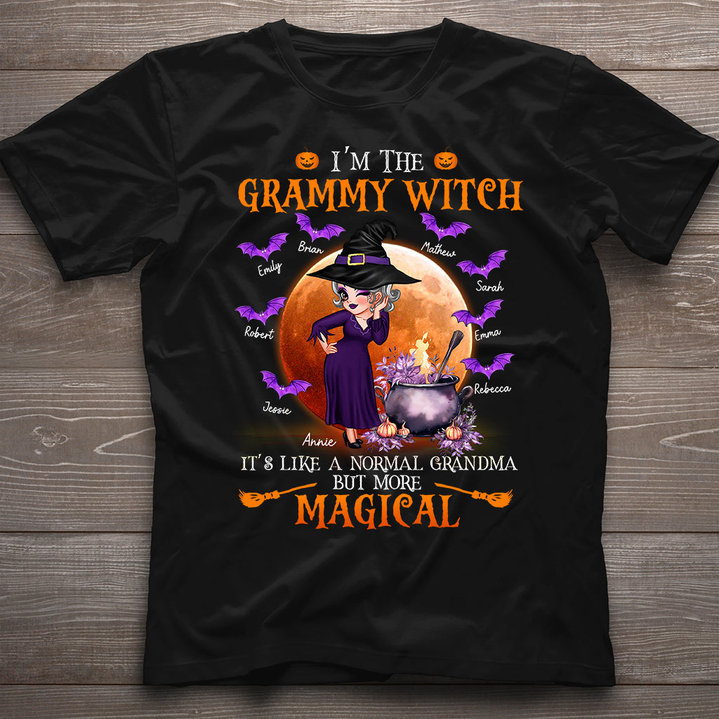 Grandma Witch Like A Normal Grandma But More Magical - Personalized Grandma T-shirt And Hoodie