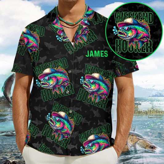 Weekend Hooker - Personalized Fishing Hawaiian Shirt