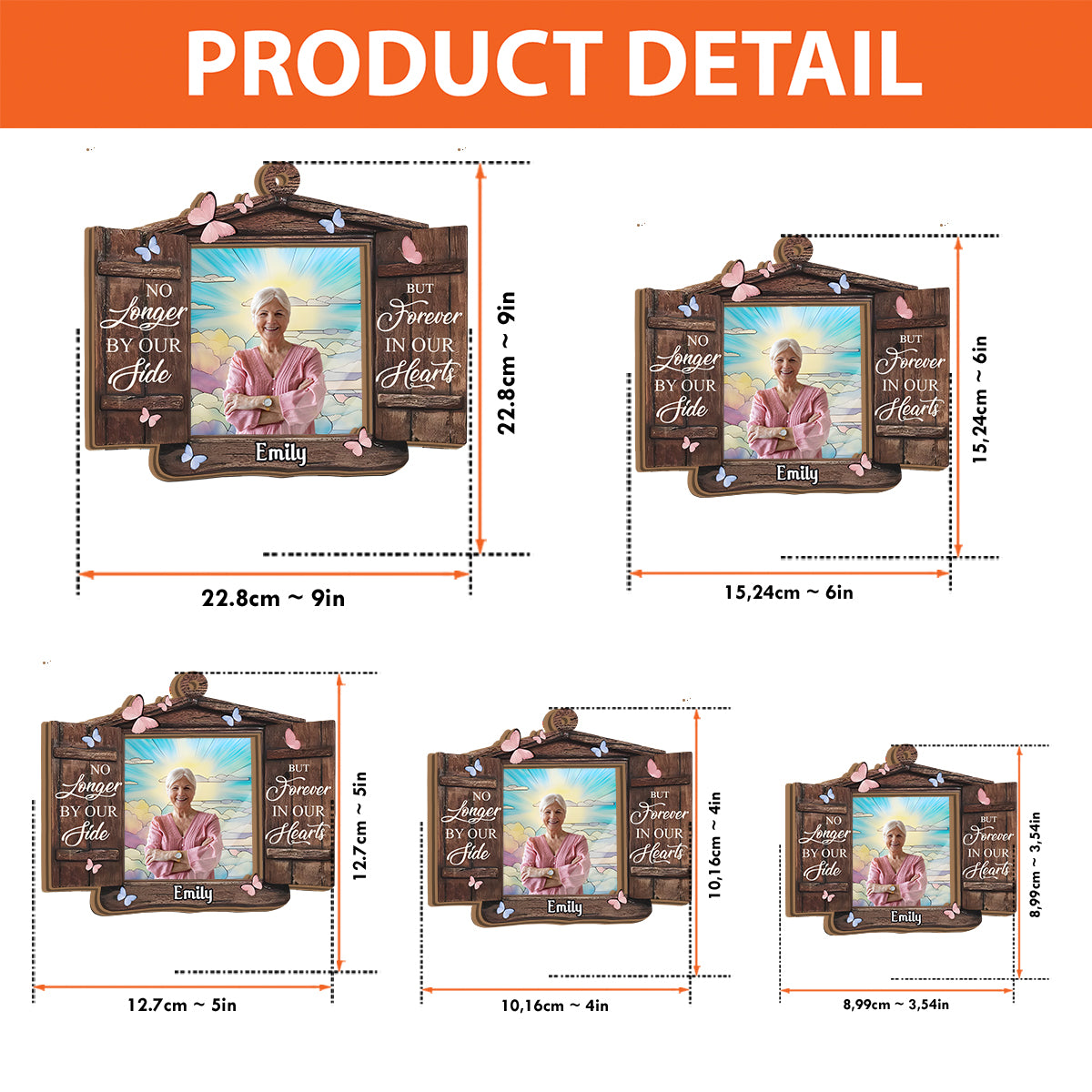 Never Forgotten - Personalized Memorial 2 Layered Window Hanging Suncatcher