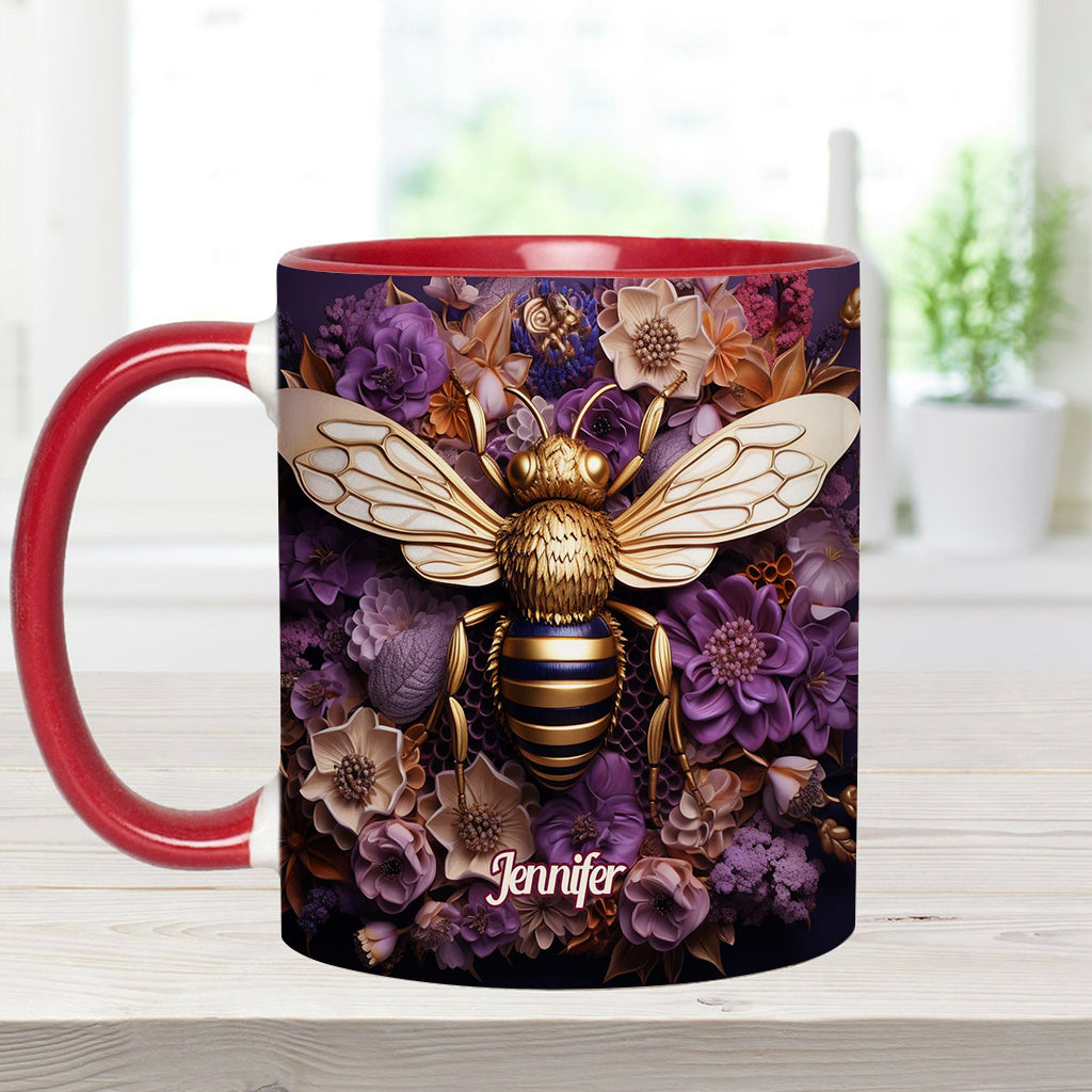 Mug personnalisé Bee Happy Golden Bee - Motif abeille