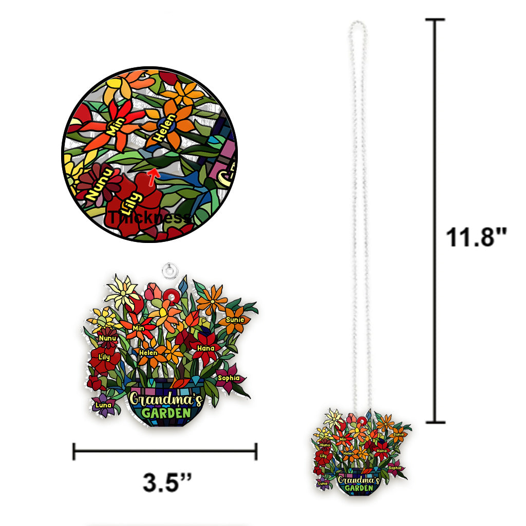 Grandma's Garden - Personalized Grandma Car Ornament