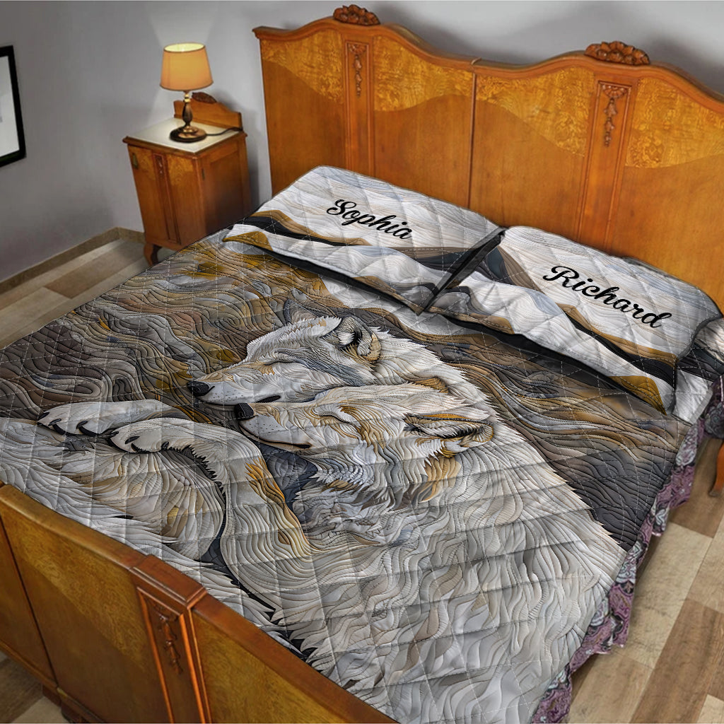 Love You Forever - Personalized Couple Quilt Set