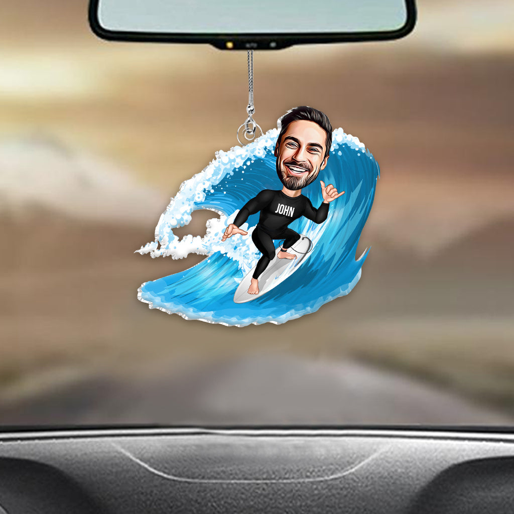 Tout peut vous tuer, alors choisissez quelque chose d'amusant ! - Ornement de voiture personnalisé en forme de surf