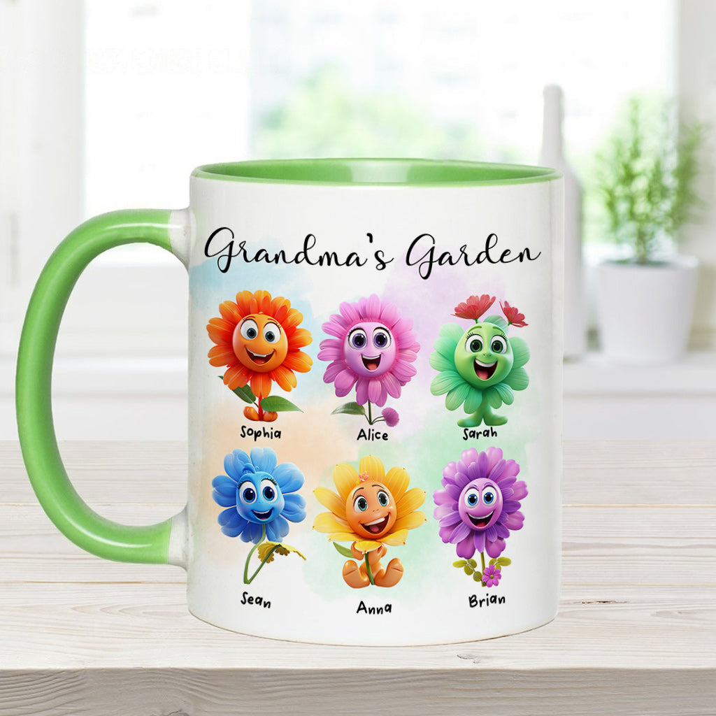 Grandma's Garden - Personalized Grandma Accent Mug