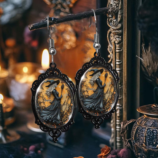 Beautiful Witch - Personalized Witch Transparent Earrings