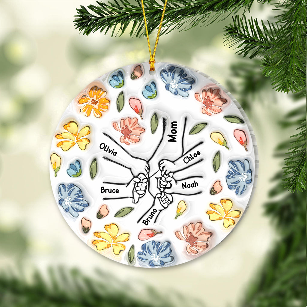 Hand Holding Love - Personalized Mother Ornament