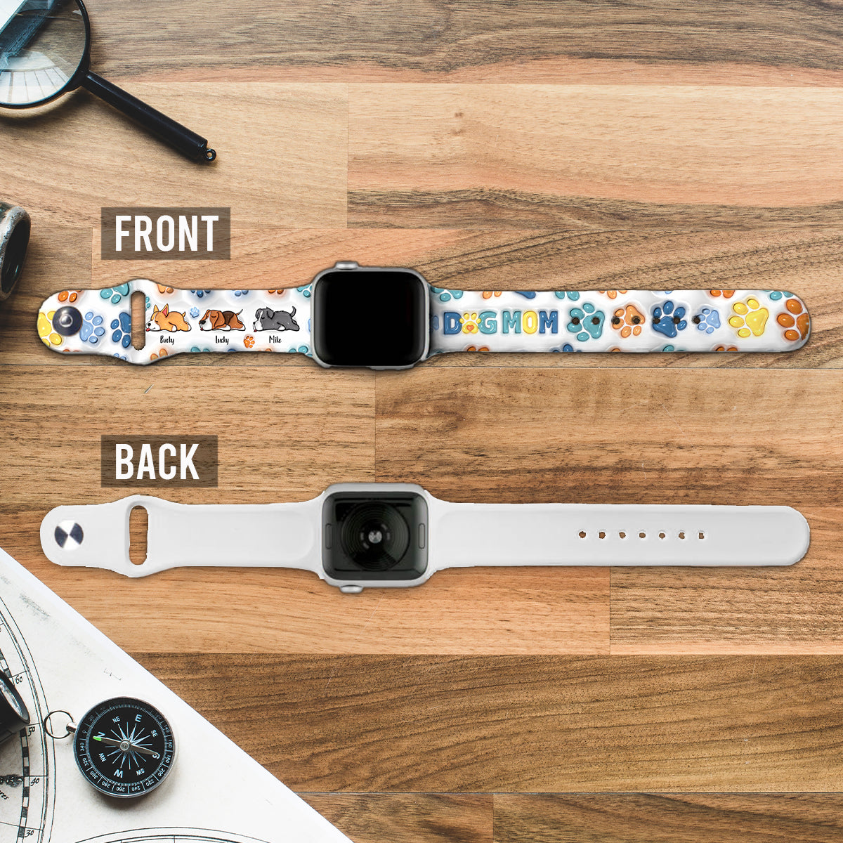 Der beste Hunde-Papa/die beste Hunde-Mama aller Zeiten – personalisiertes Apple Watch-Armband für Hunde