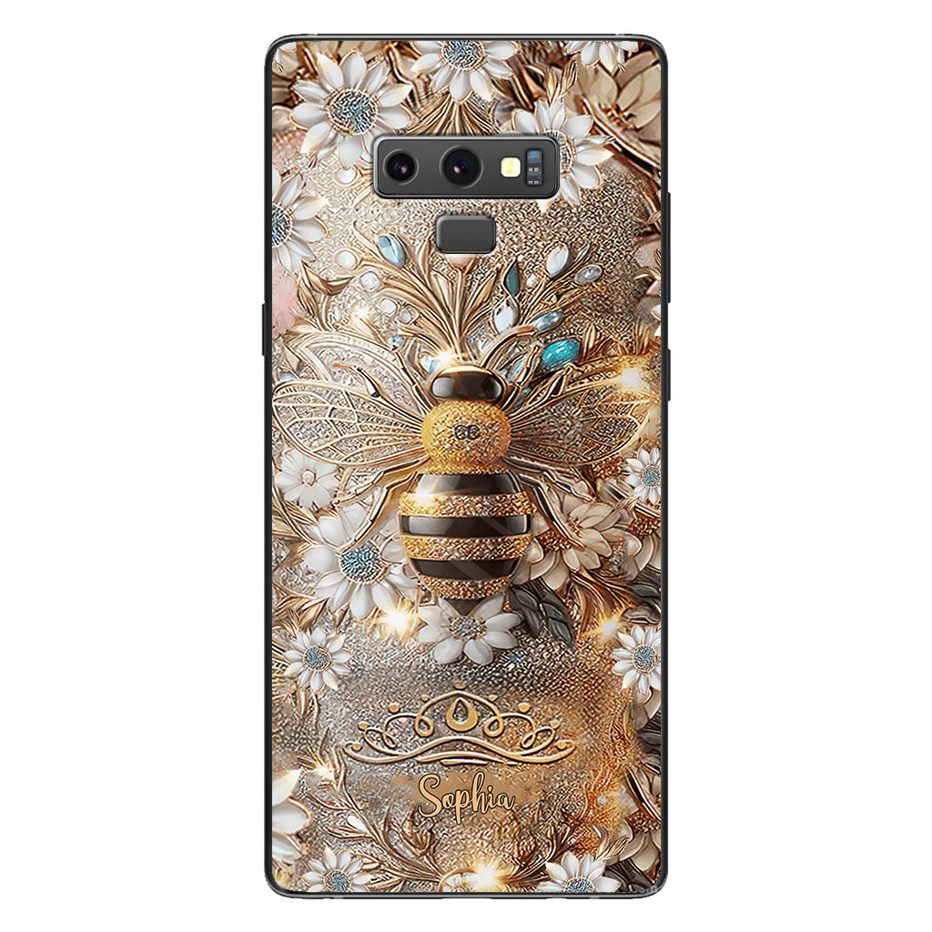 Queen Bee – Personalisierte transparente Handyhülle mit Bienenmotiv