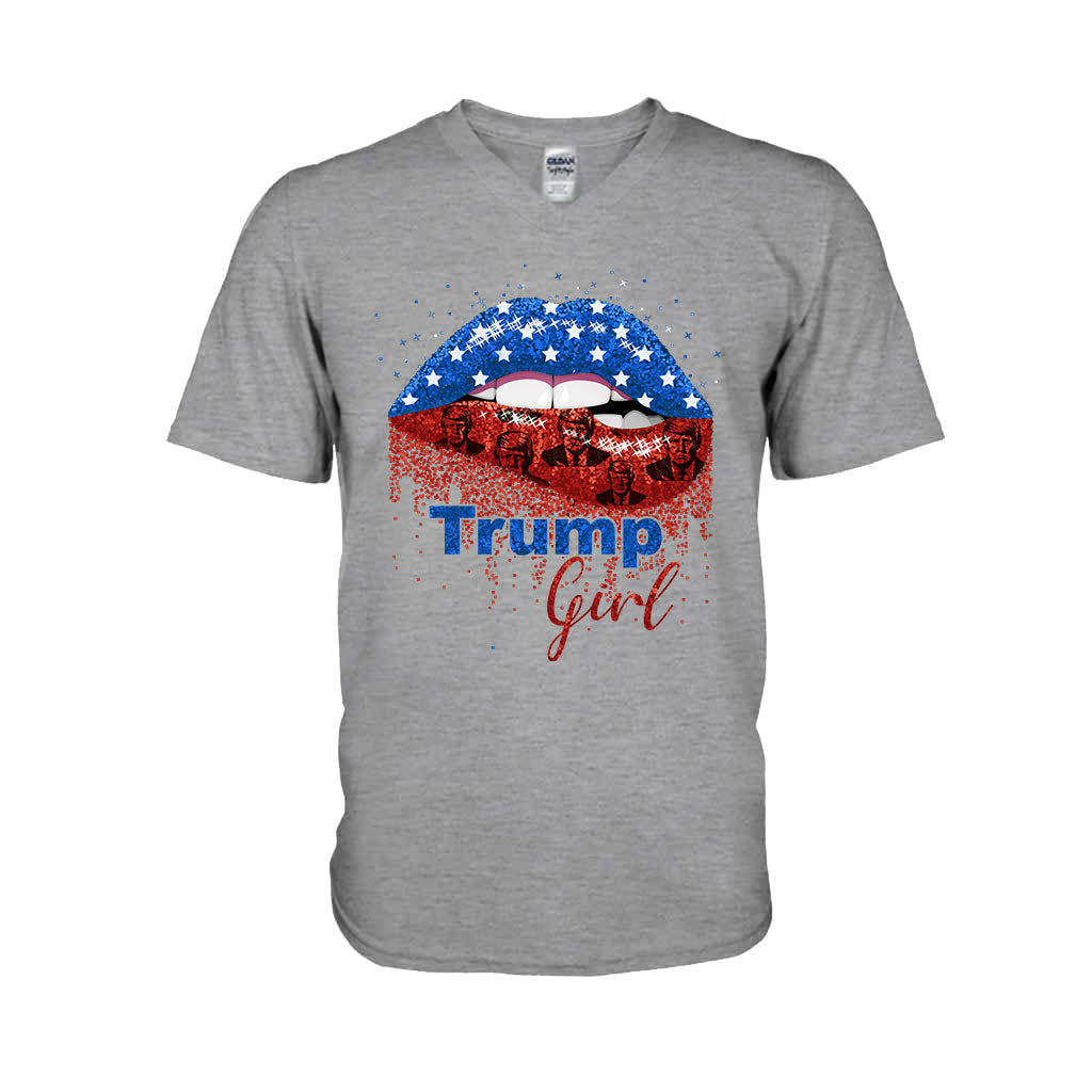 American Lips Trump Girl 2024 – T-Shirt und Hoodie