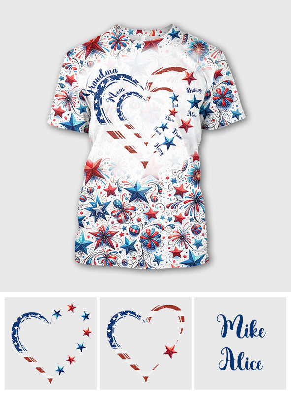 T-shirt personnalisé « Grand-mère américaine »