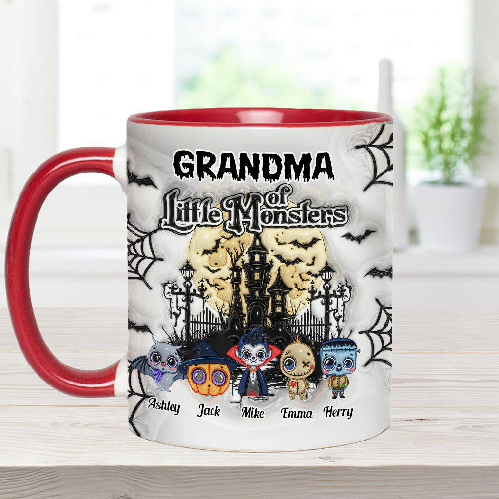Grandma Of Little Nightmares - Personalized Grandma Accent Mug