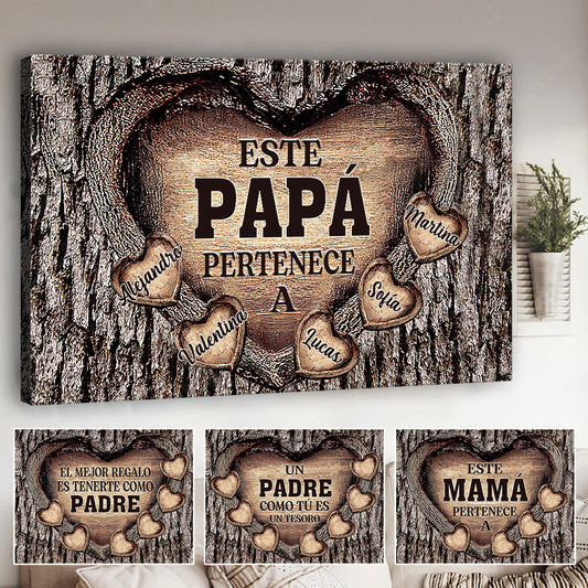 Para El Mejor Papá Del Mundo - Personalized Father Canvas And Poster