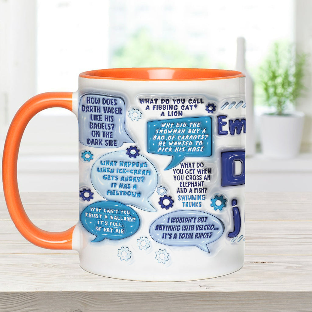 Dad Jokes Emergency - Personalized Father Accent Mug