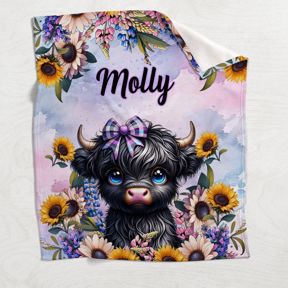 Mignonne petite vache des Highlands - Couverture personnalisée